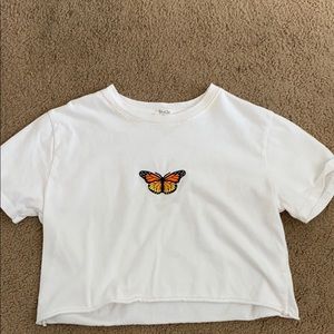 Brandy Melville Butterfly Crop Top